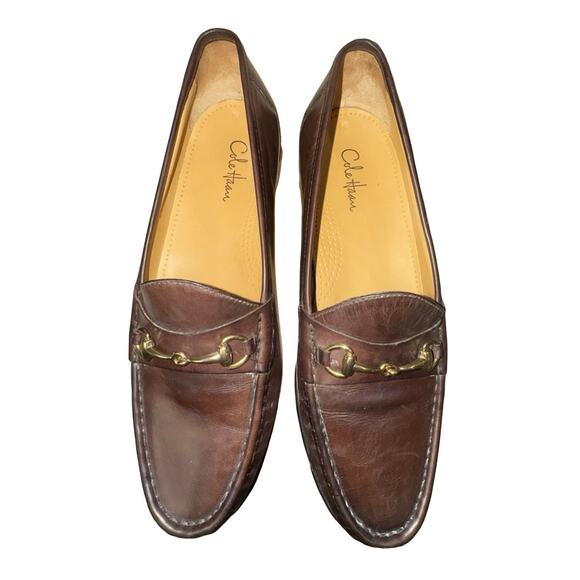 Cole Haan Brown Leather Horse Bit Loafer Sz 10.5 - Picture 1 of 8